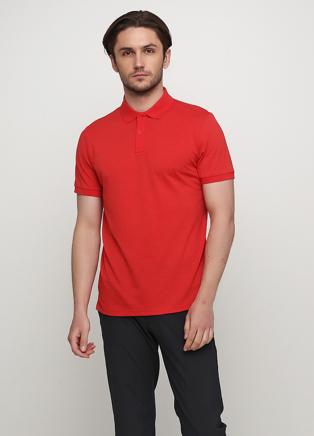 Красная футболка-поло для мужчин C&A однотонная
