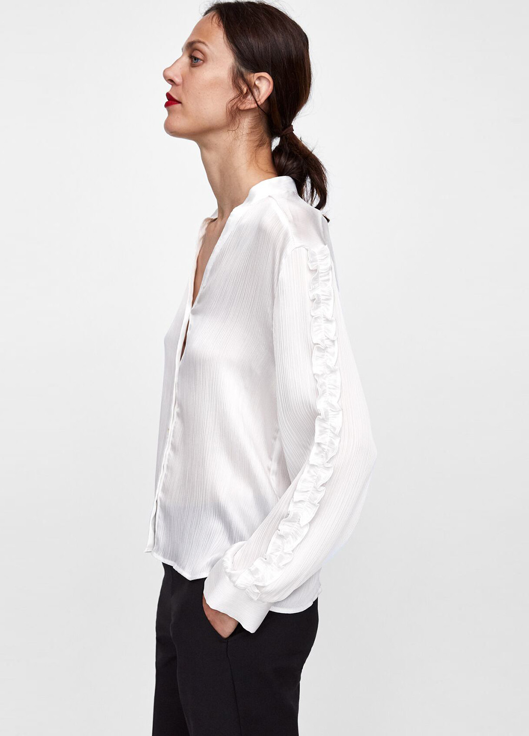 Белая демисезонная блуза Zara