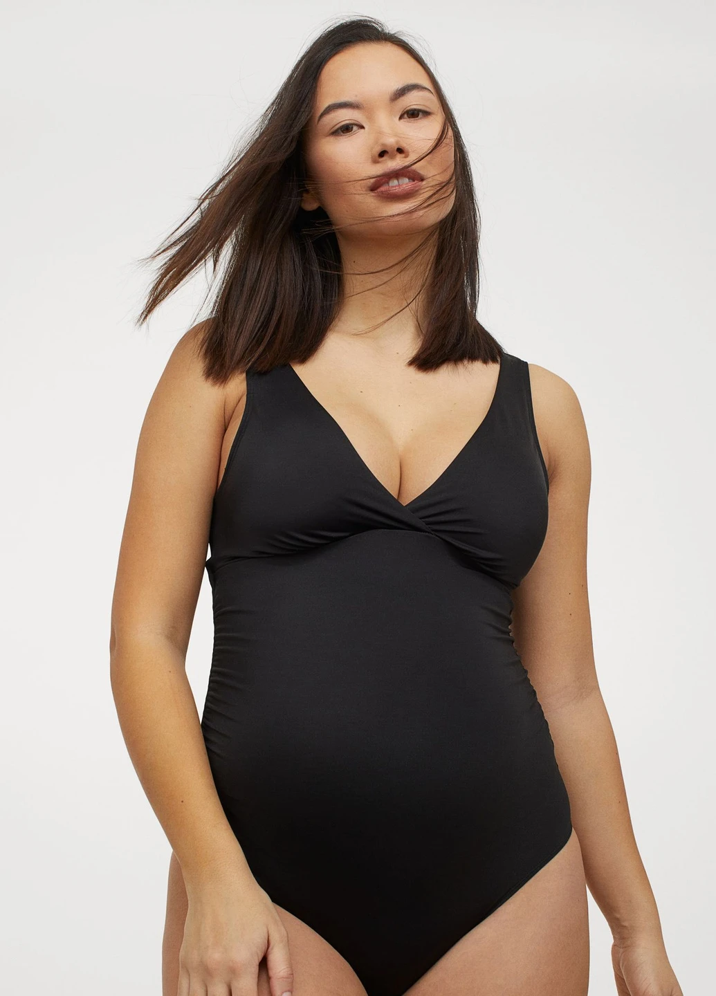 Черный летний купальник для беременных H&M