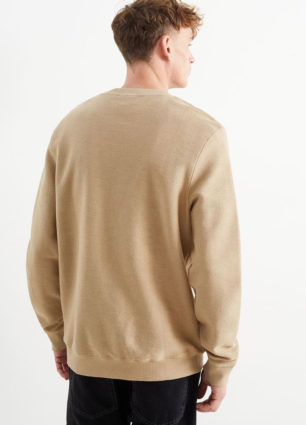 Бежевий світшот C&A однотонний вишивка (313290908)