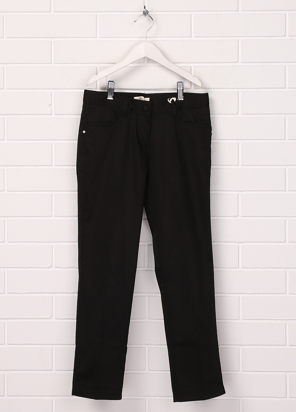 Черные классические демисезонные зауженные брюки Monnalisa