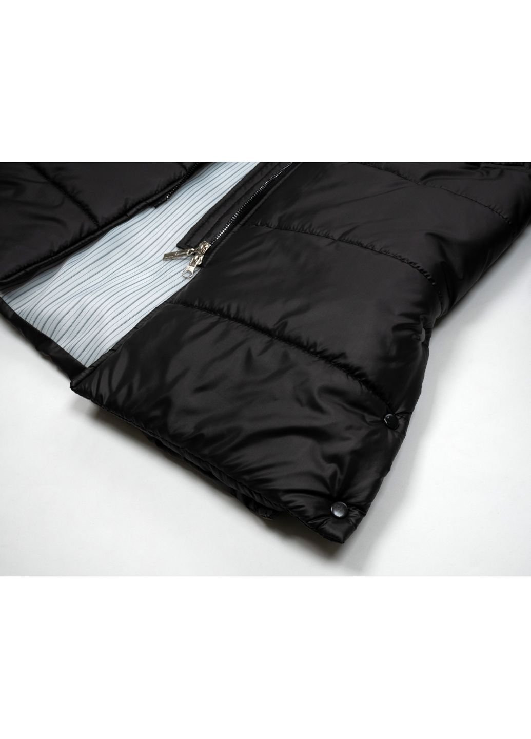 Чорна демісезонна куртка пальто "donna" (21705-158g-black) Brilliant
