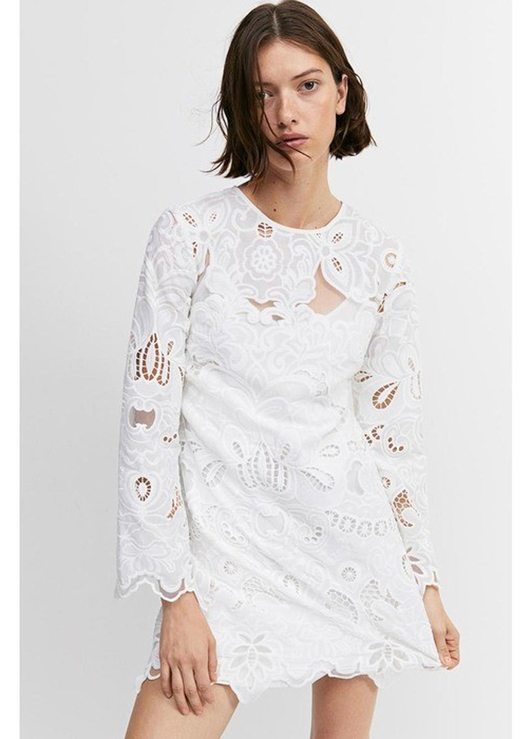 Білий коктейльна, вечірня сукня H&M однотонна