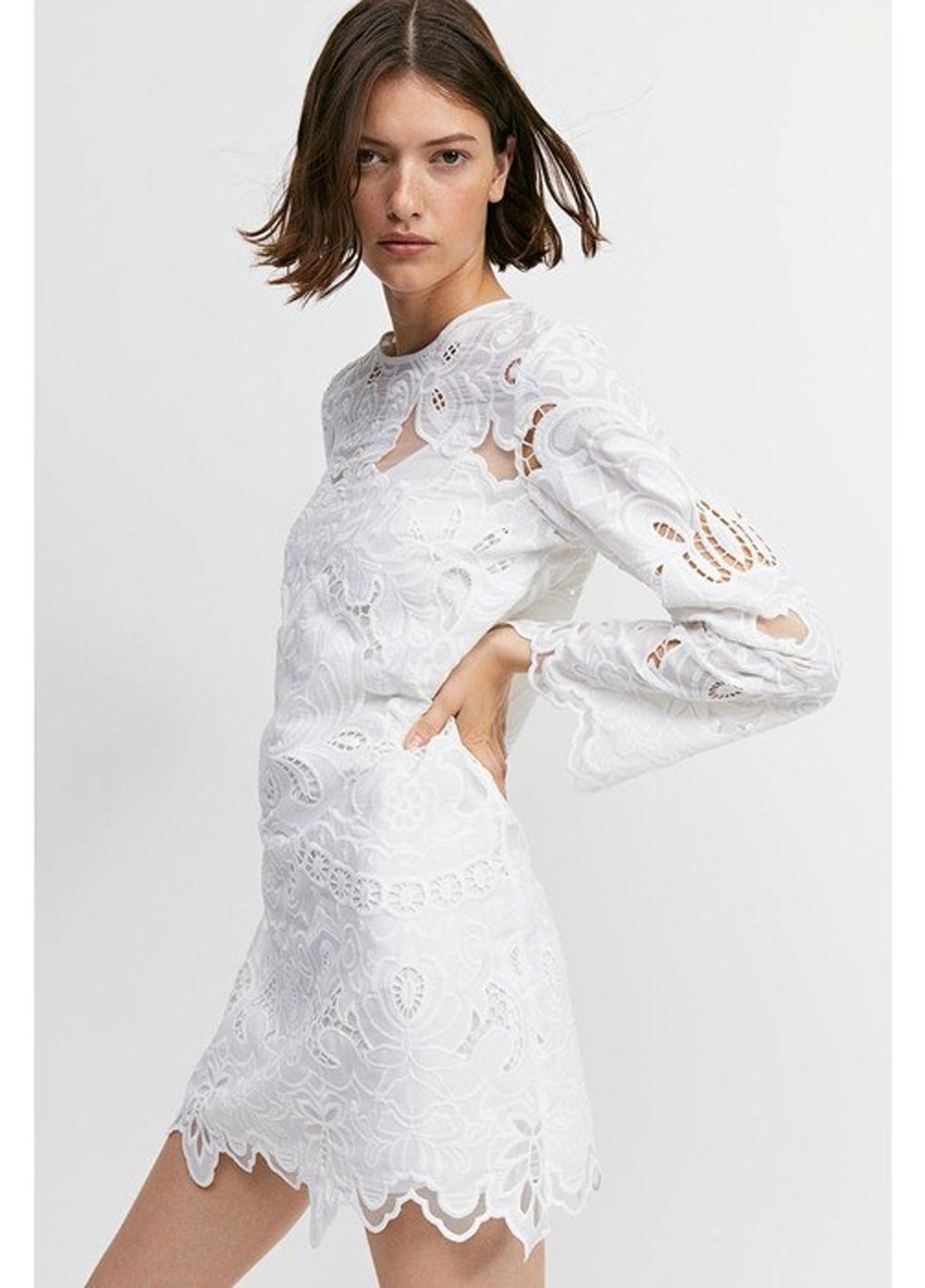 Білий коктейльна, вечірня сукня H&M однотонна