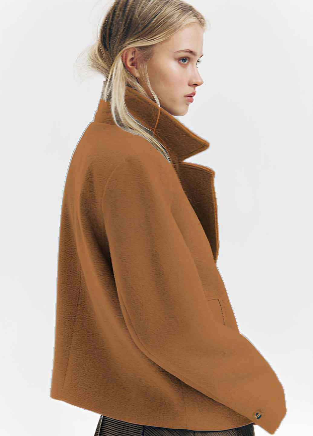 Бежеве Кежуал напівпальто бушлат H&M однотонне