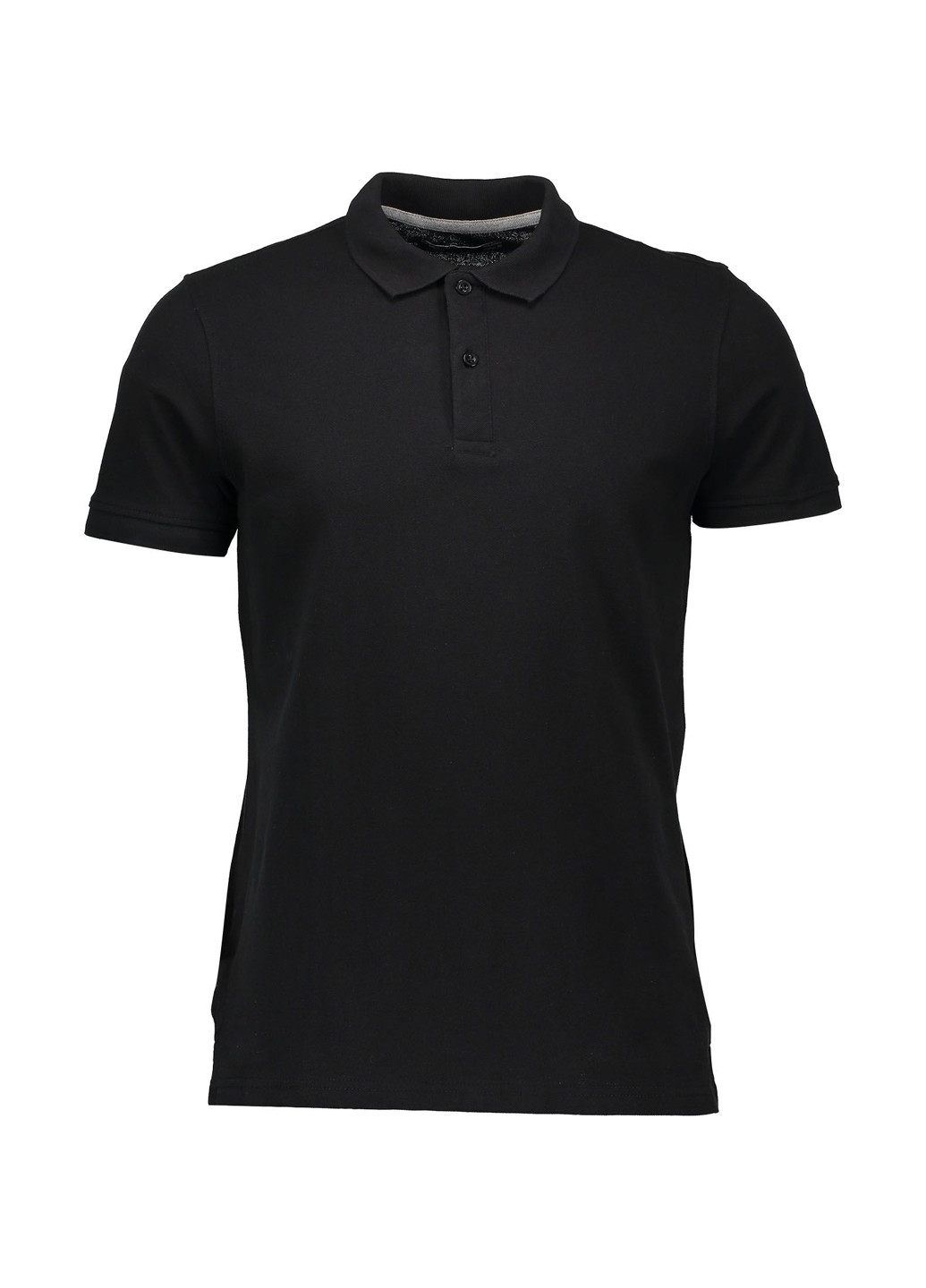 Черная футболка-поло для мужчин Piazza Italia однотонная