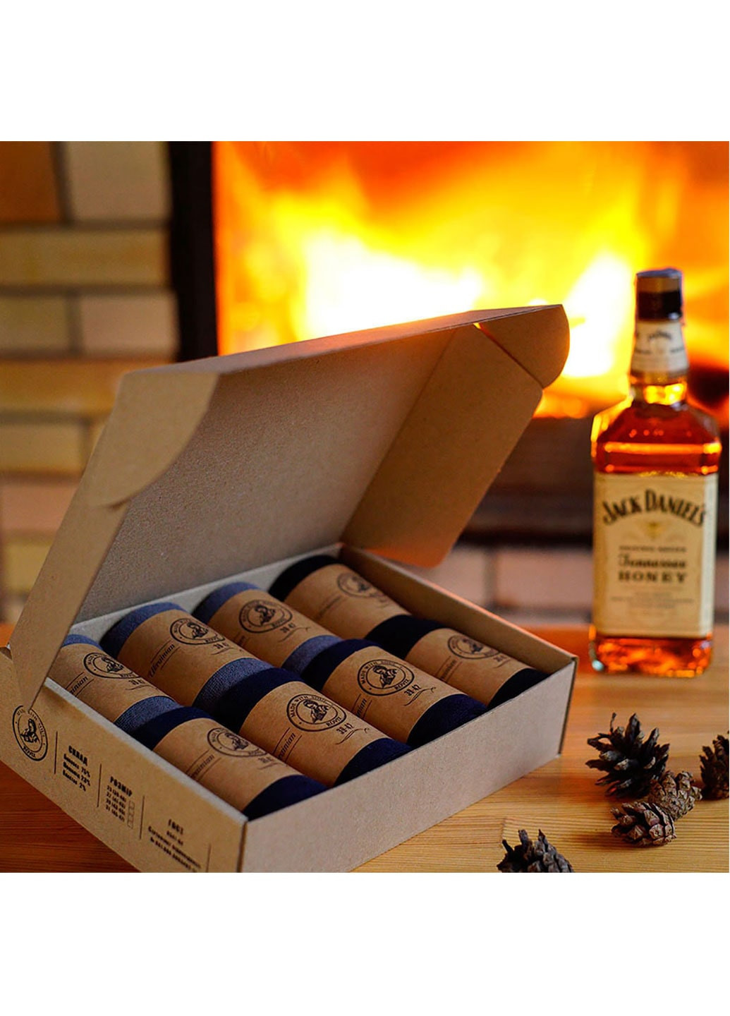 Комбіновані набір теплих шкарпеток 8 пар Rovix однотонні (220174742)