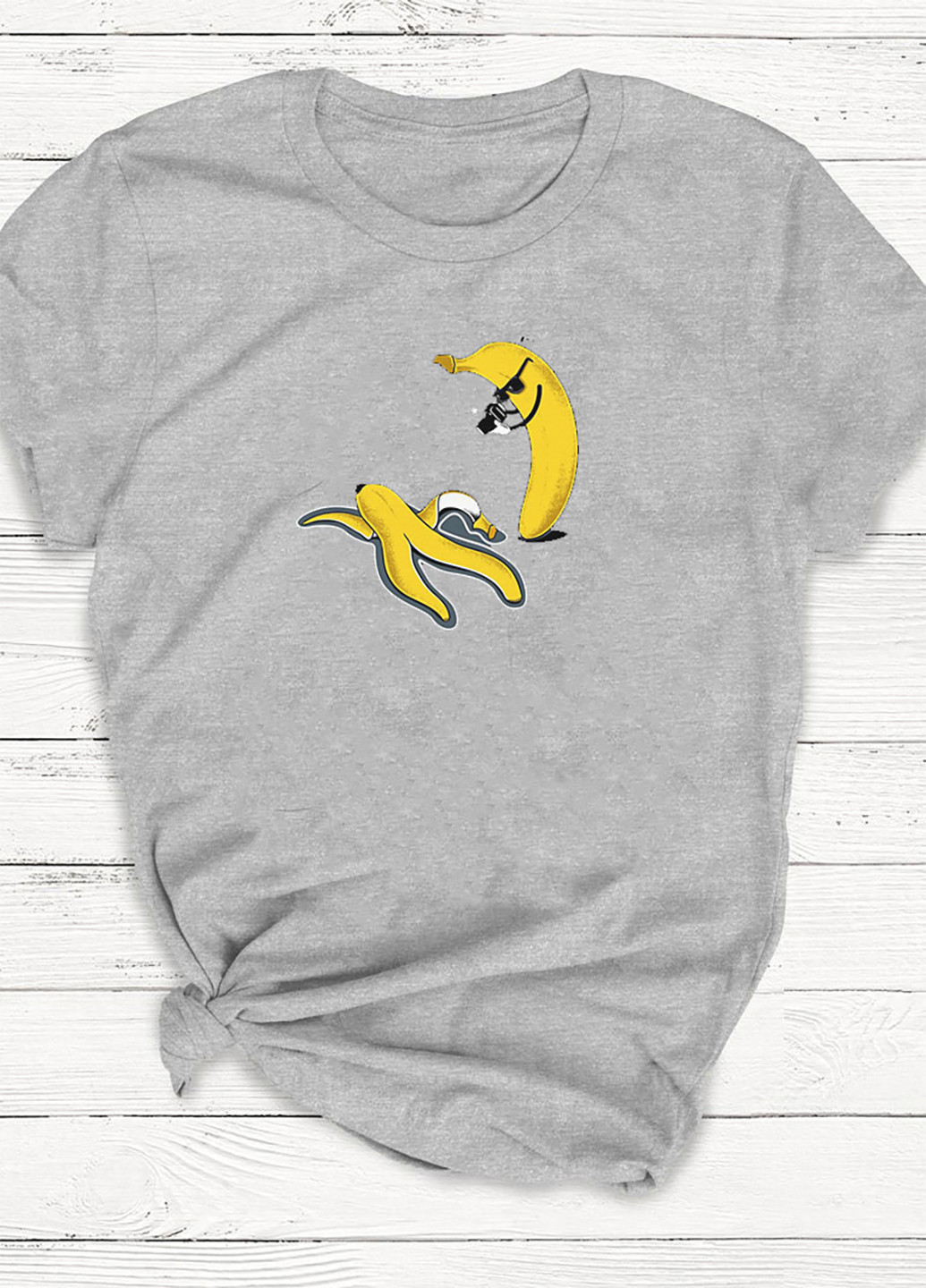 Серая футболка мужская серая cop banana Zuzu