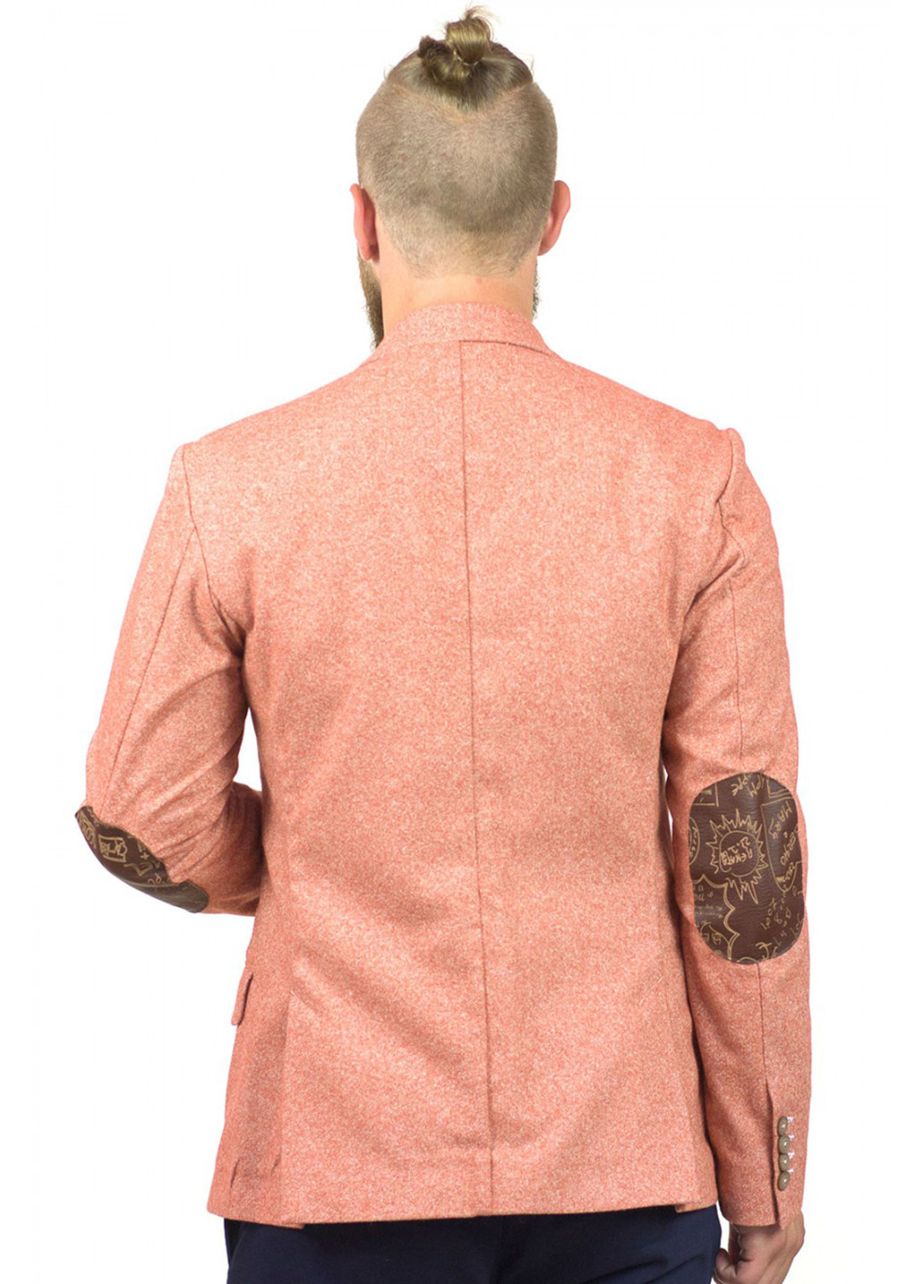 Пиджак MAKSYMIV с длинным рукавом однотонный оранжевый кэжуал