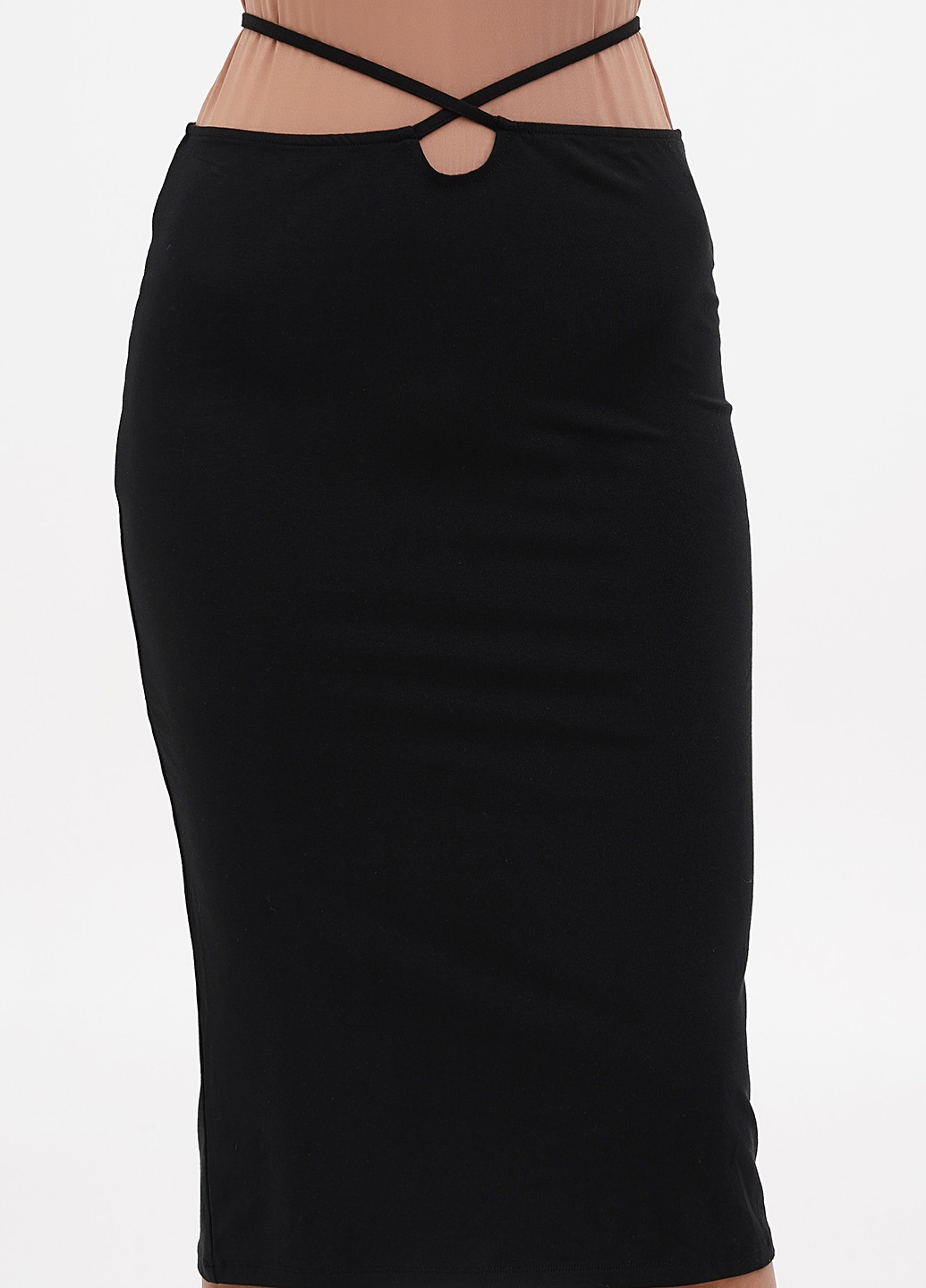 Черная кэжуал однотонная юбка Stradivarius