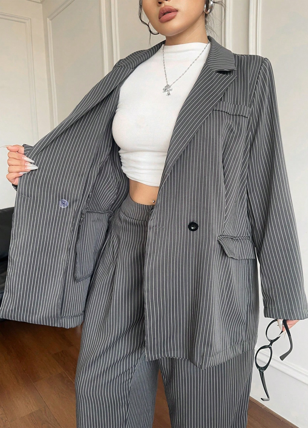 Костюм (жакет, брюки) SHEIN (365628775)