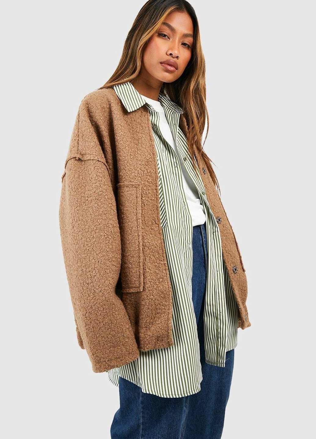 Бомбер Boohoo на кнопках (318326652)