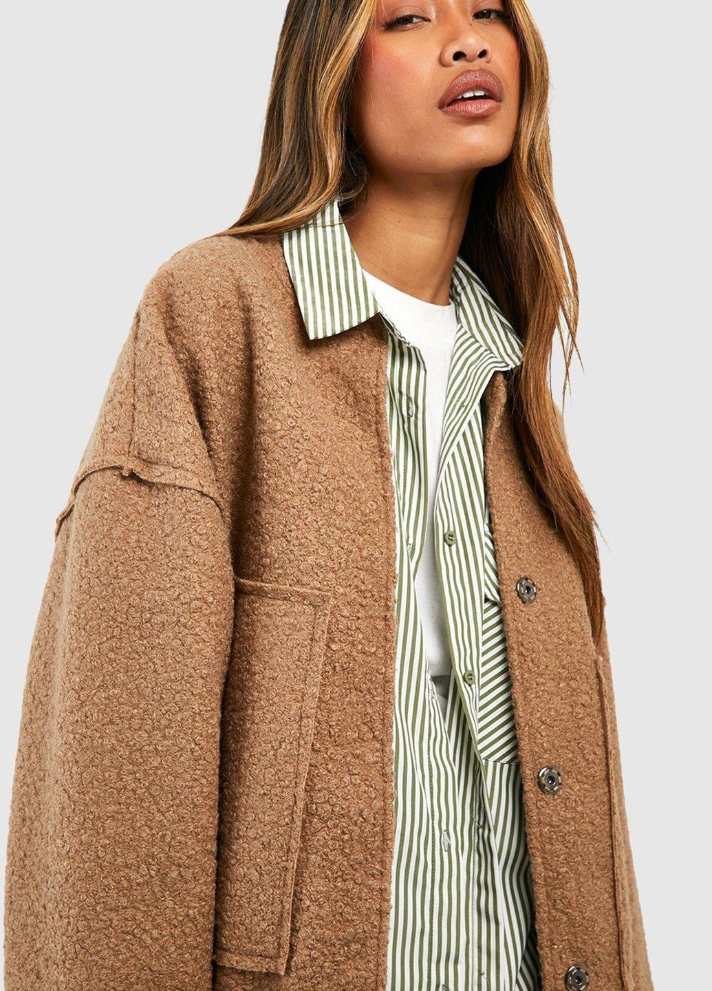 Бомбер Boohoo на кнопках (318326652)