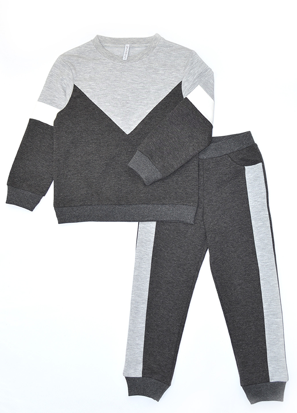 Серый демисезонный костюм (свитшот, брюки) брючный Vidoli