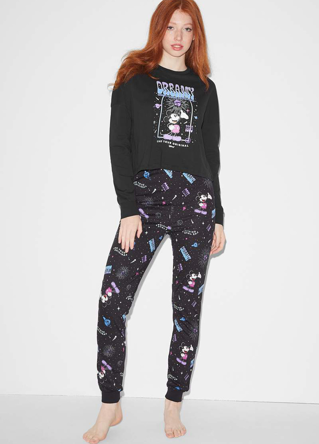 Черные домашние демисезонные джоггеры брюки C&A