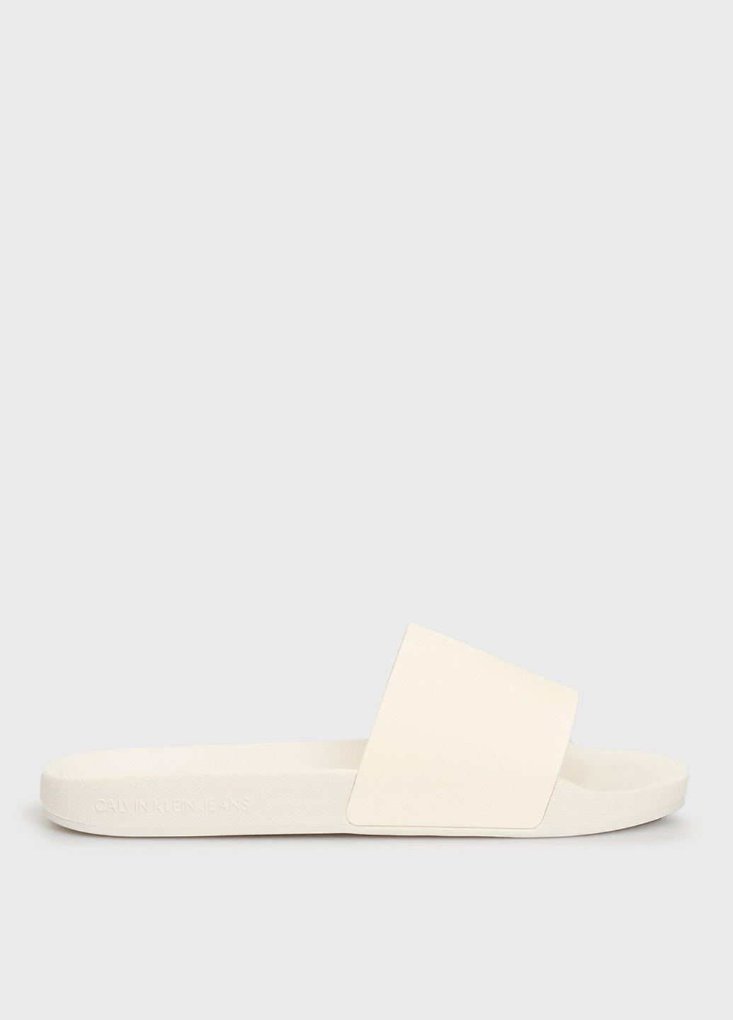 Белые шлепанцы Calvin Klein Jeans с тиснением, с логотипом