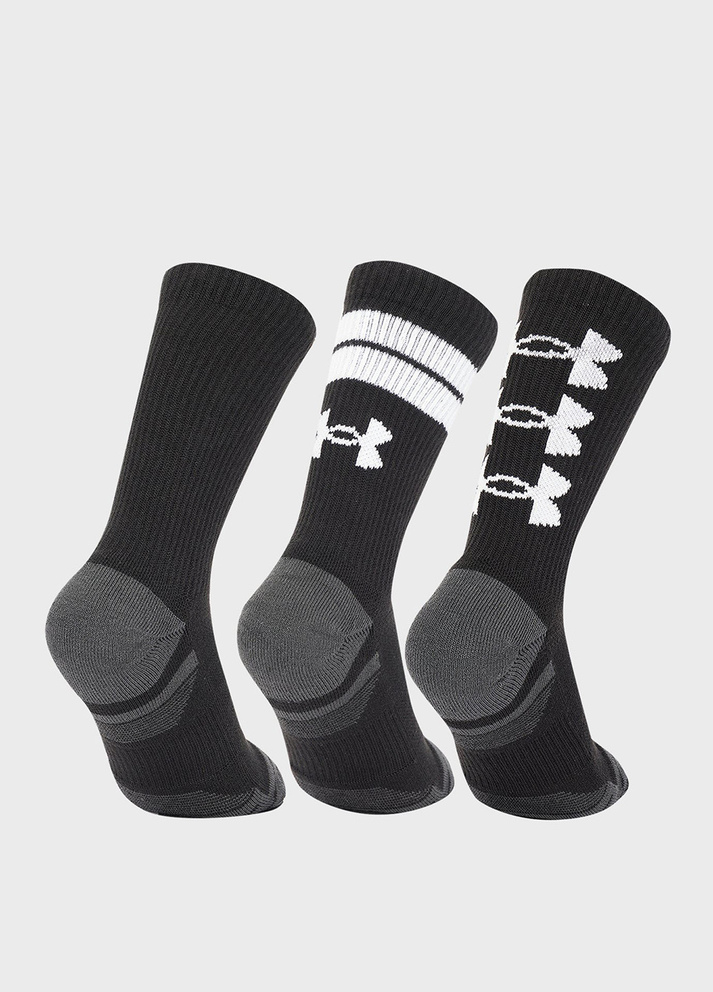Чорно-білі шкарпетки (3 пари) Under Armour логотипи (328001426)