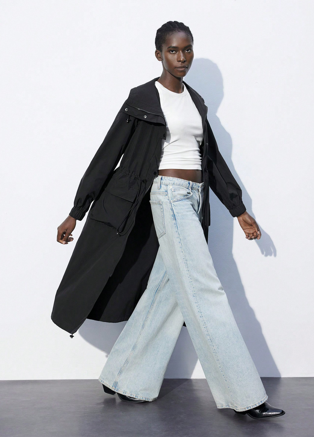 Плащ SHEIN на блискавці, на кнопках демісезон (325533157)