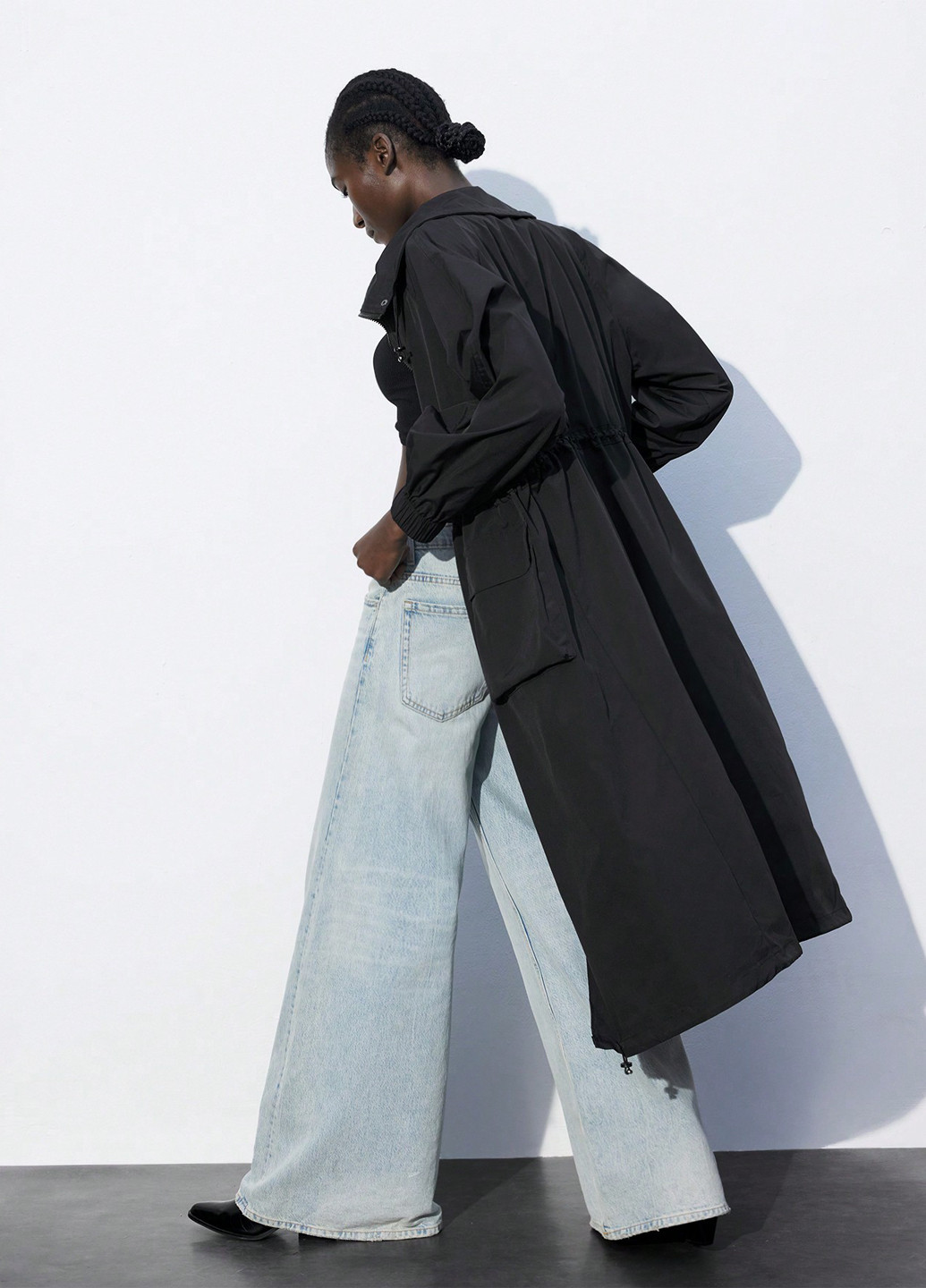 Плащ SHEIN на блискавці, на кнопках демісезон (325533157)