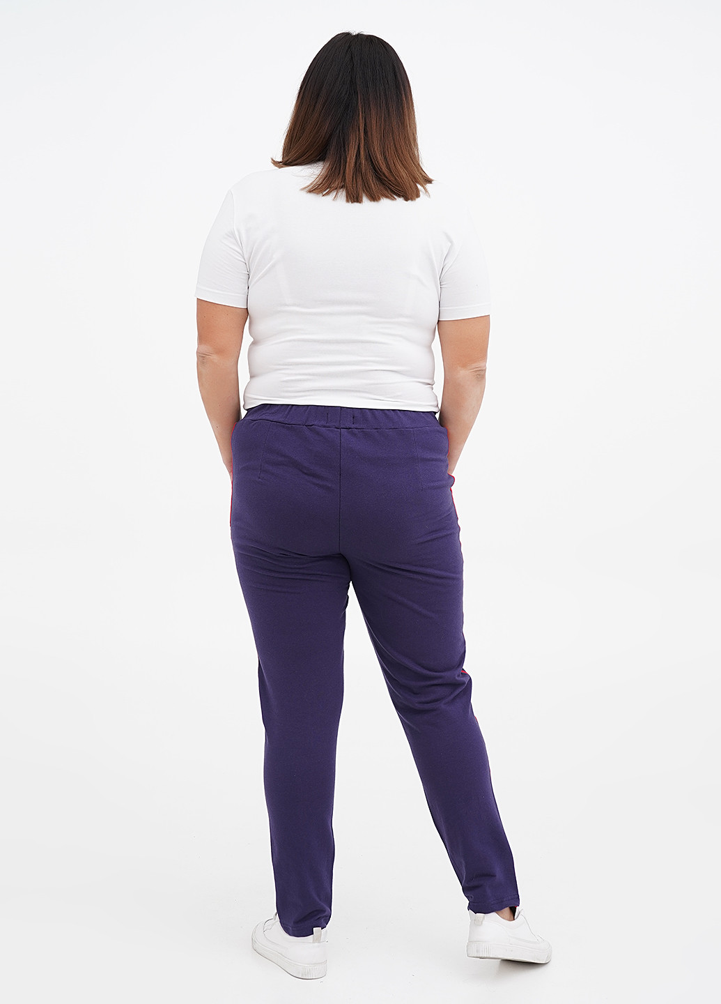 Темно-фиолетовые спортивные демисезонные джоггеры брюки Long Island