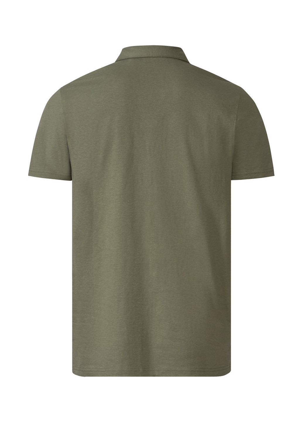 Оливковая (хаки) футболка-поло для мужчин Livergy однотонная