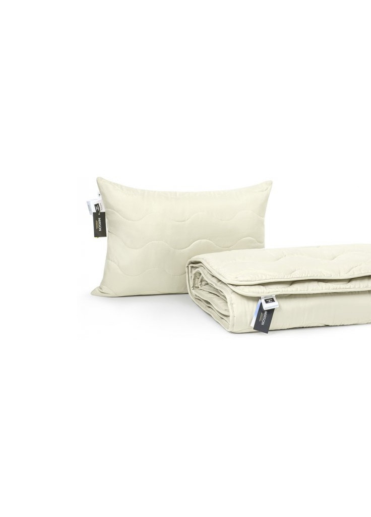 Ковдра Набір вовняна №1677 Eco Light Creamy Ковдра 200х220+ подушка (2200002656702) Mirson (254077507)