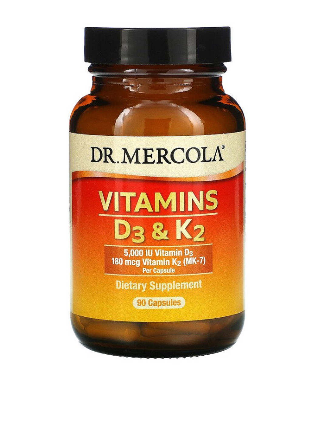 Витамины D3 5000 МЕ и K2 180 мкг (90 капс.) Dr. Mercola (251206392)