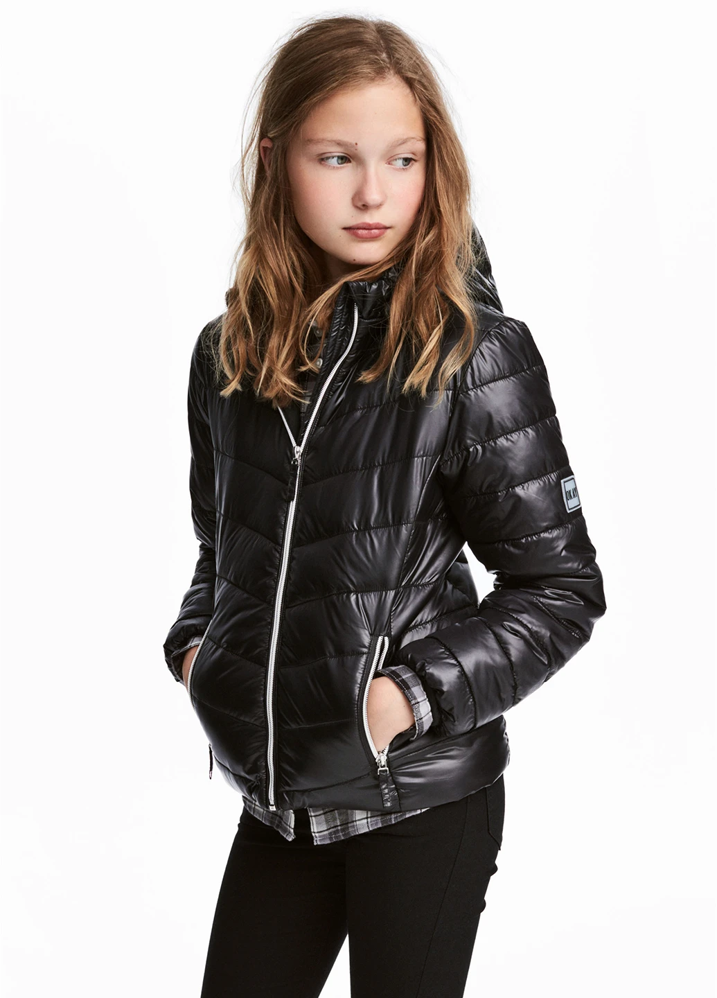 Чорна демісезонна куртка H&M