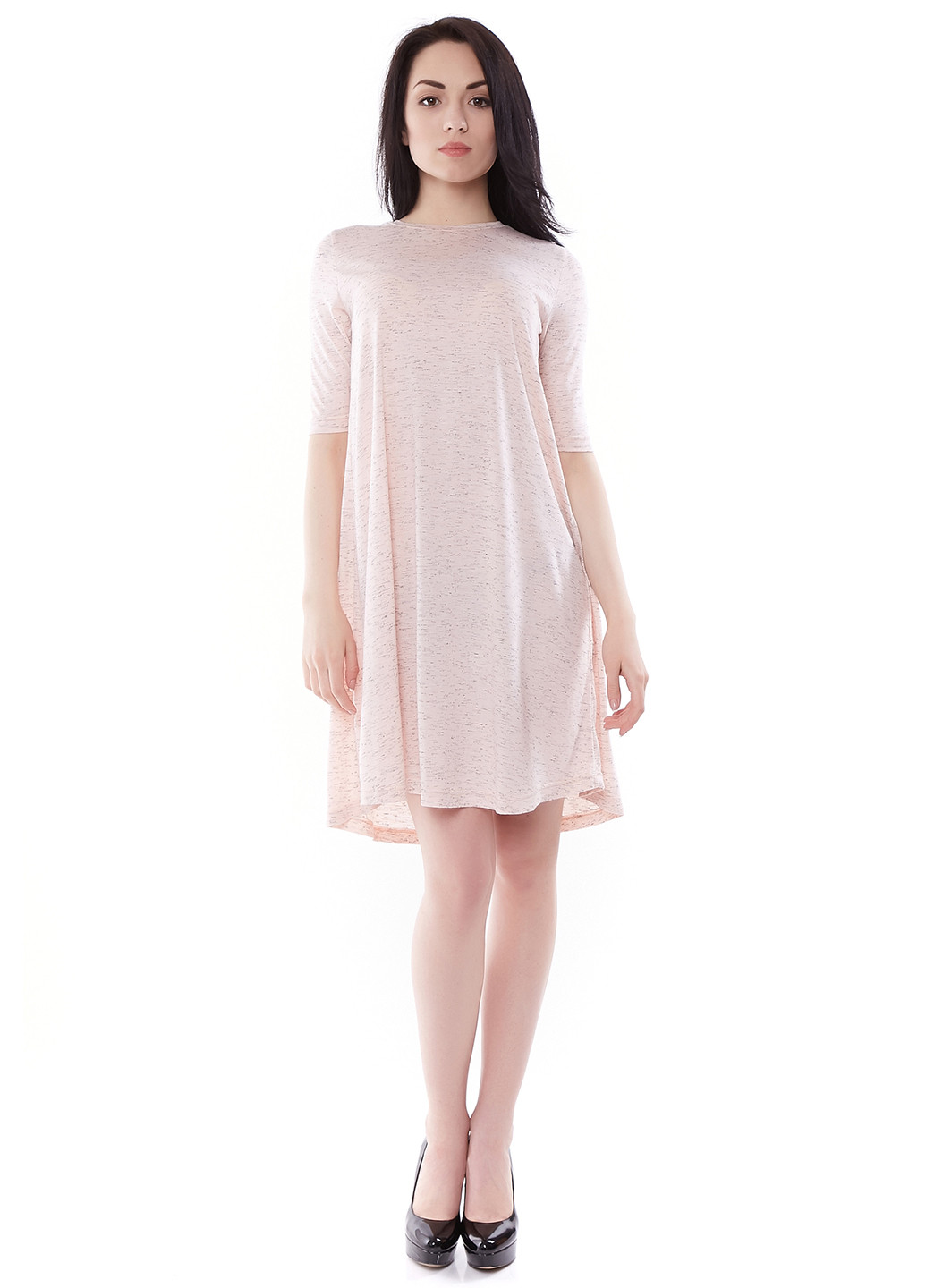 Светло-розовое кэжуал платье Vergans однотонное