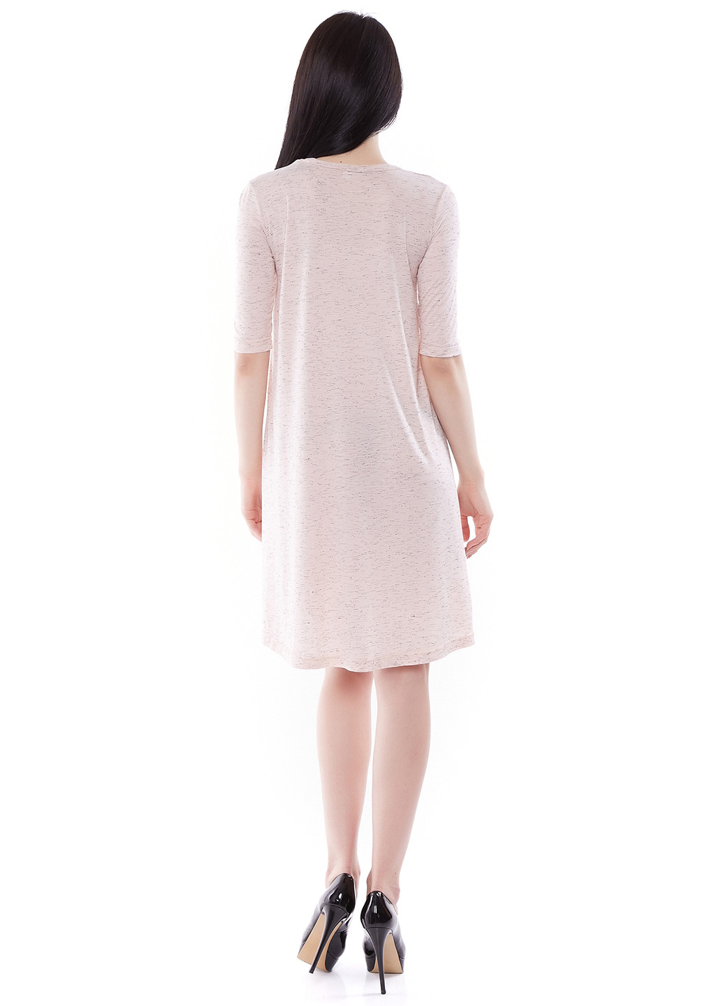 Светло-розовое кэжуал платье Vergans однотонное