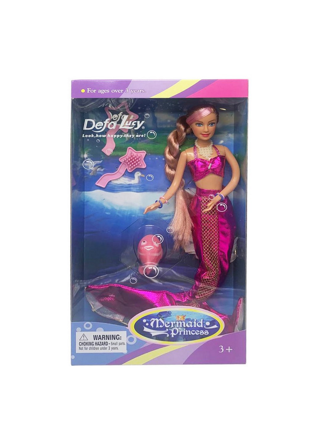 Детская кукла "Русалка" 20983 меняет цвет волос (Розовый) Bambi (256379384)