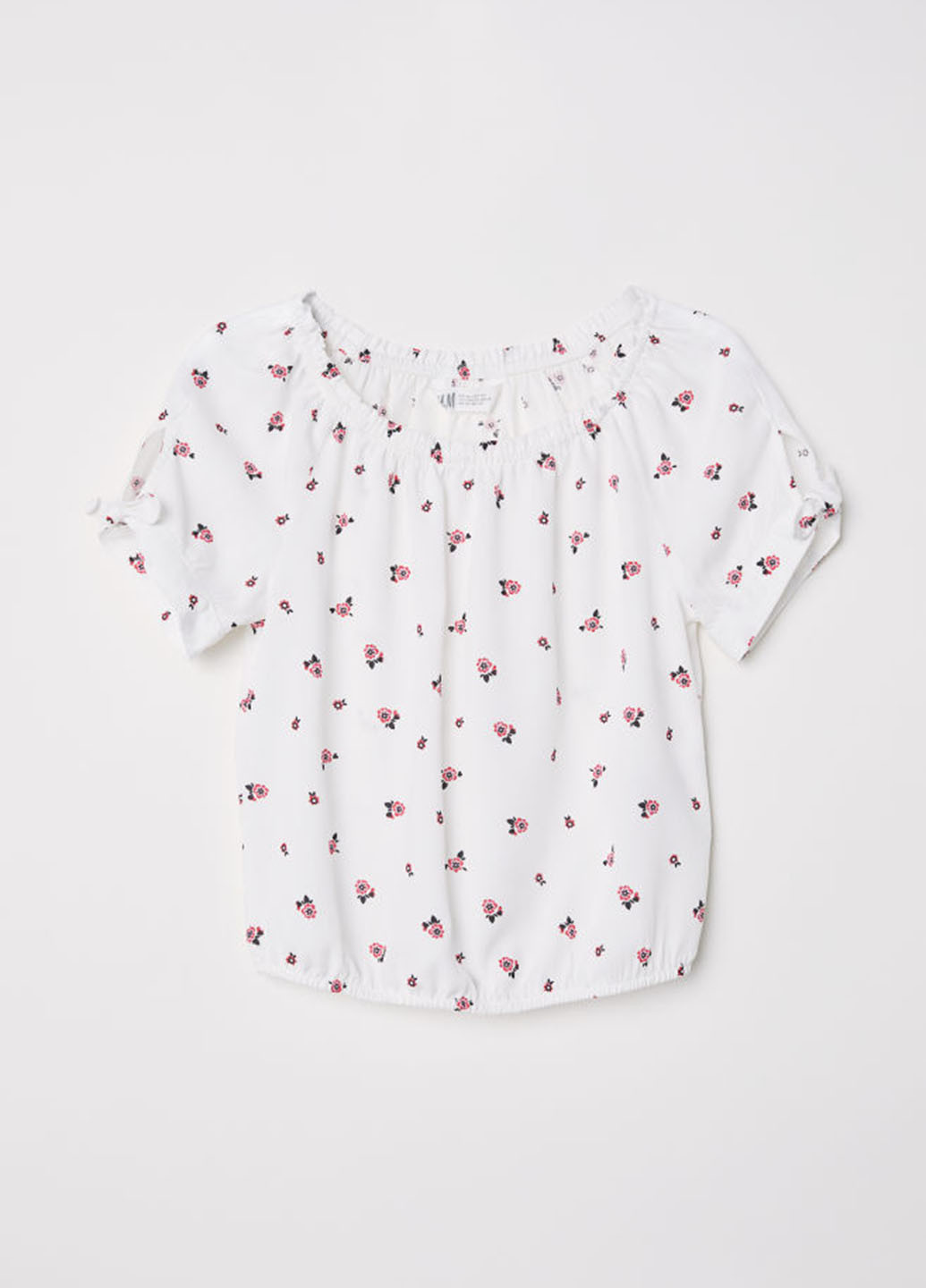 Блуза H&M квіткова біла кежуал