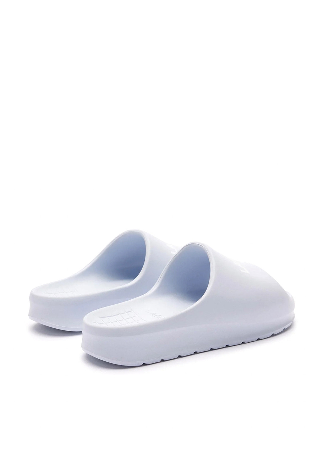 Светло-голубые шлепанцы Lacoste с логотипом