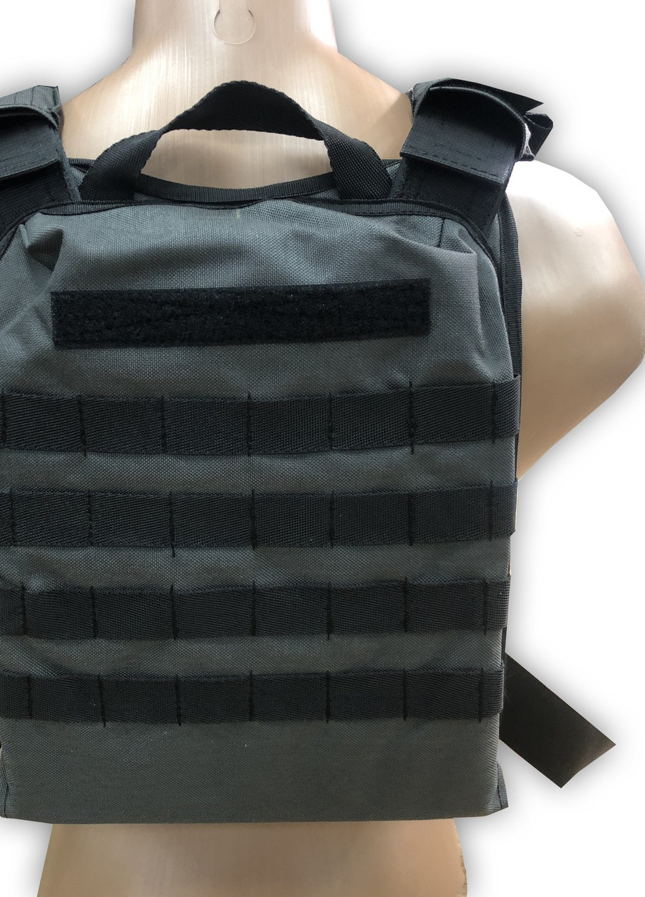 Плитоноска для военных со стропами MOLLE UkrCossacks 1.0 серая No Brand (253135502)