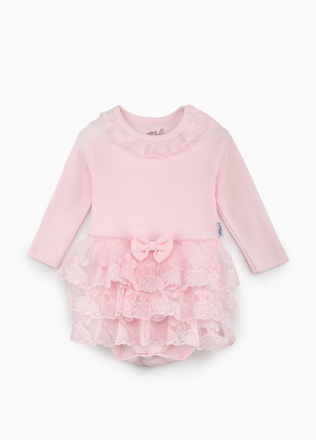 Розовое платье-боди Mini born (254063675)