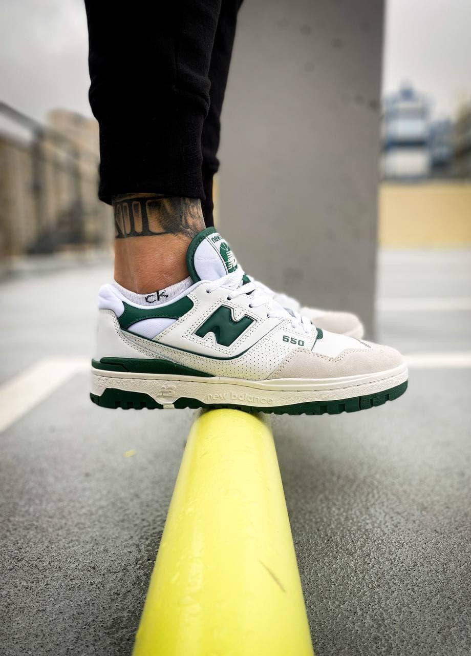 No Brand Copy New Balance 550 White Green 253464765