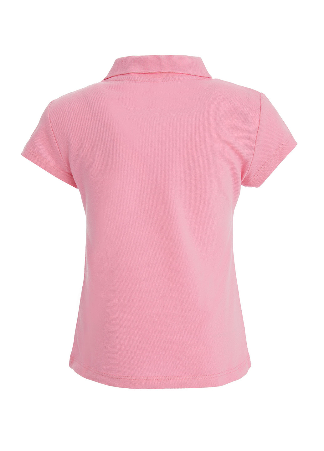 Светло-розовая детская футболка-поло для девочки DeFacto однотонная