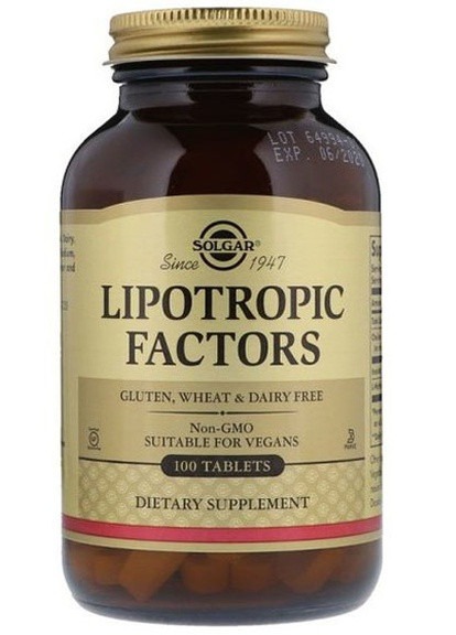 Lipotropic Factors 100 Tabs Solgar (256380167)