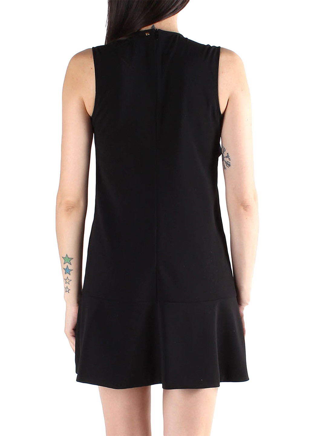 Черное коктейльное платье а-силуэт Made in Italy однотонное