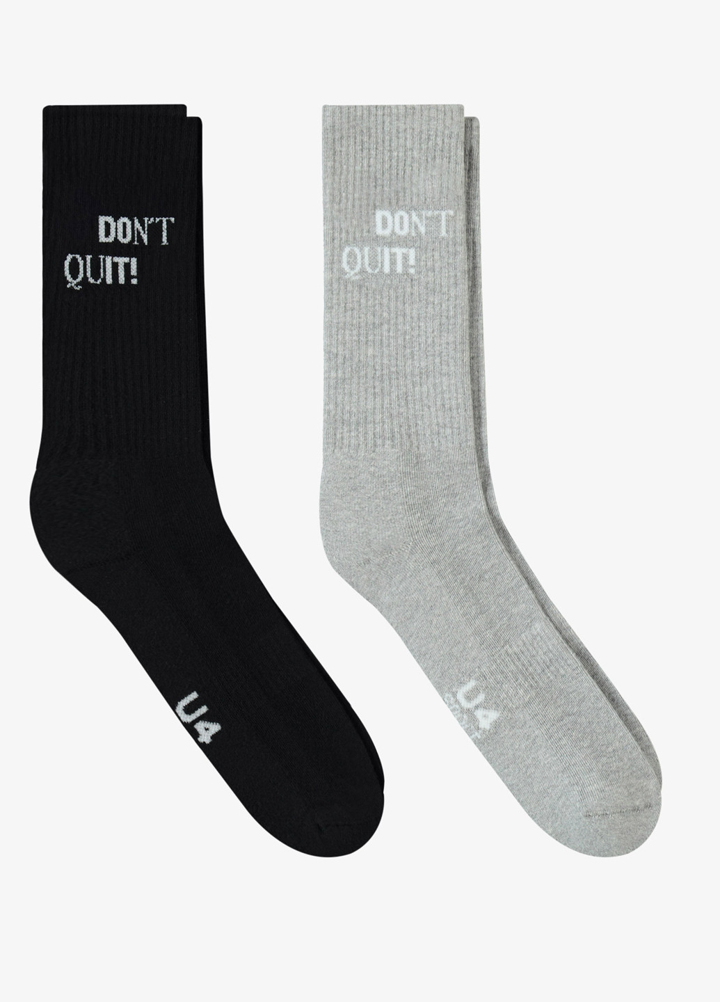 Комбинированные носки (2 пары) UNITED4 надписи (329148551)