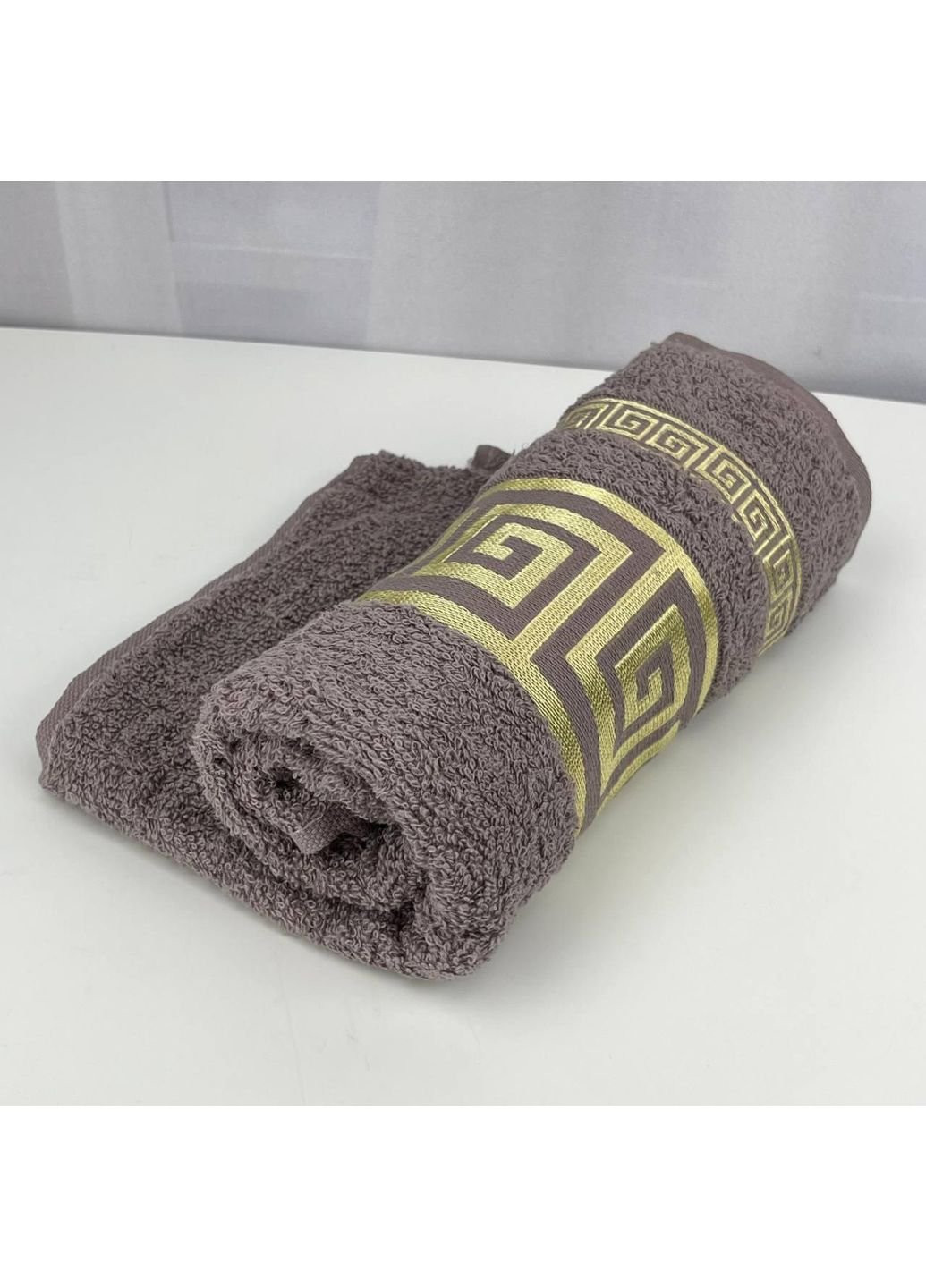 No Brand полотенце для лица махровое febo vip cotton grek турция 6385 капучино 50х90 см комбинированный производство - Украина
