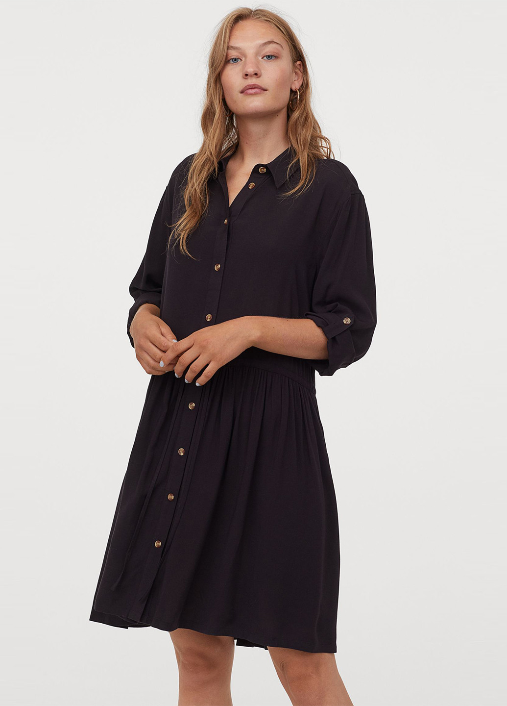 Чорна кежуал сукня H&M однотонна