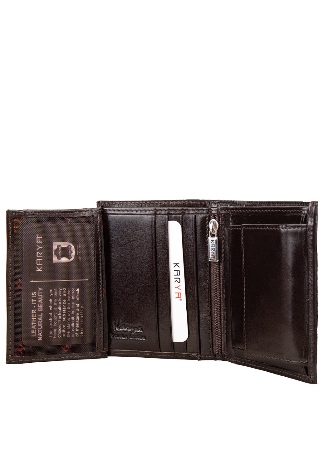 Чоловічий шкіряний гаманець 8,5х10х2 см Karya (252133992)