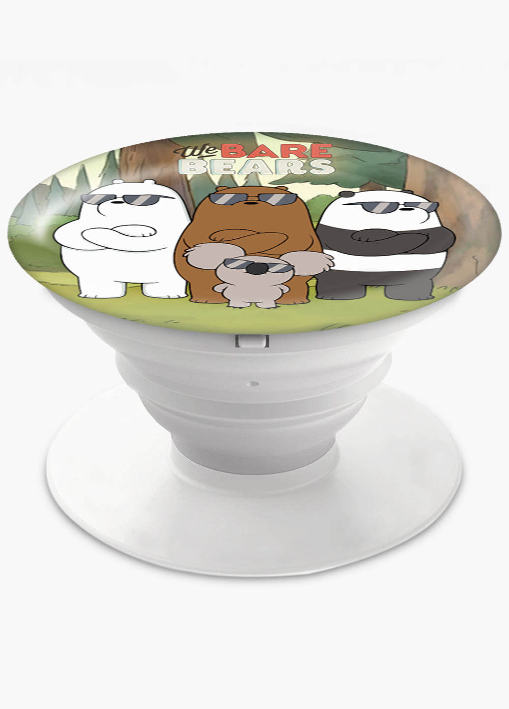 Попсокет (Popsockets) держатель для смартфона Вся правда о медведях (We Bare Bears) (8754-2892) Черный MobiPrint (229014757)