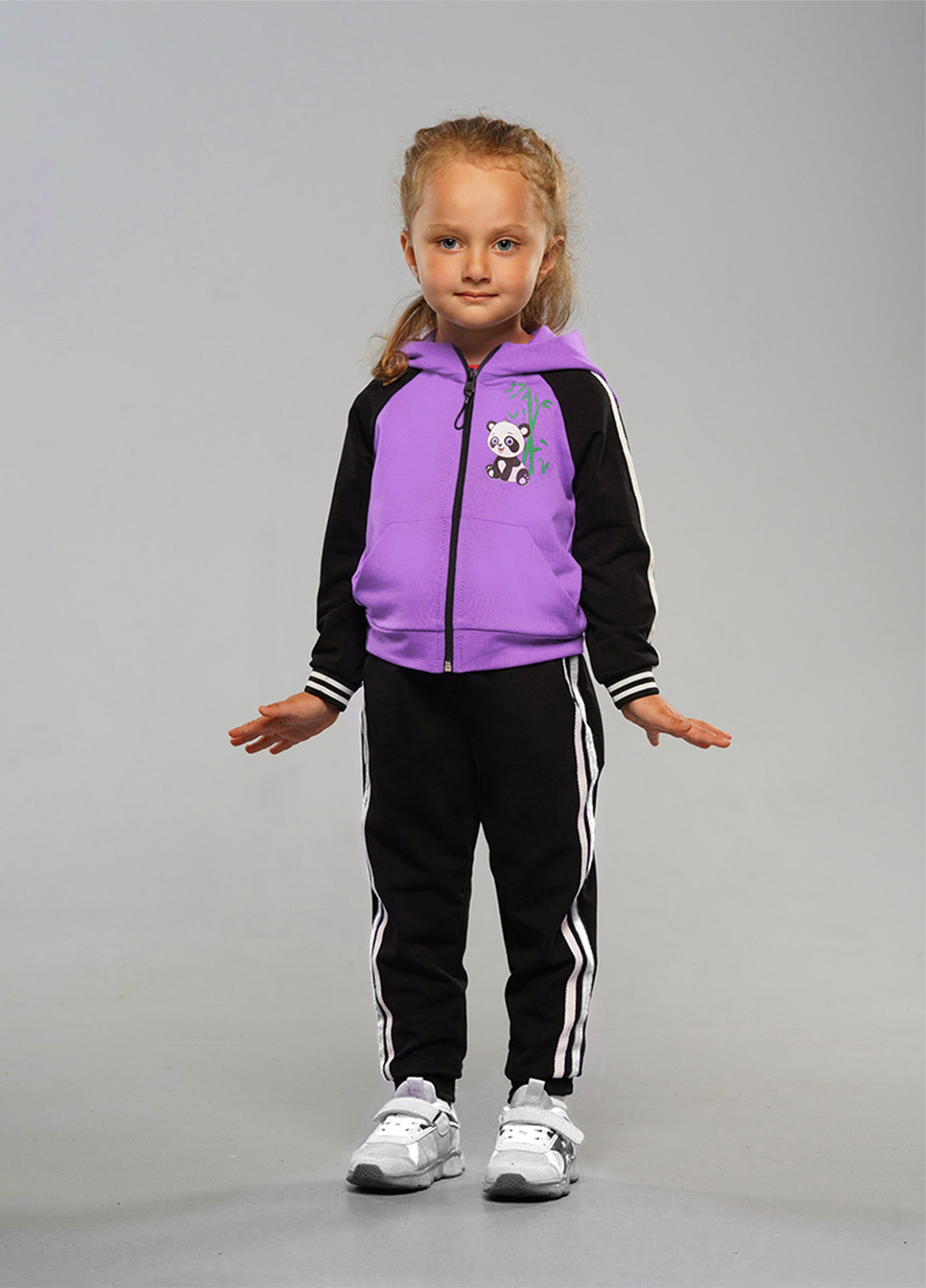 Лавандовый демисезонный лавандовый демисезонный спортивный костюм панда Sinthia
