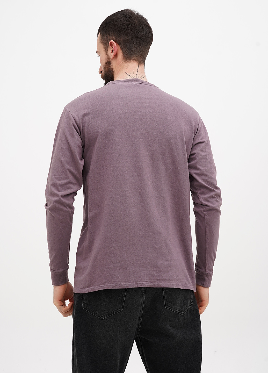 Сиреневый демисезонный кэжуал лонгслив Blue 84 однотонный