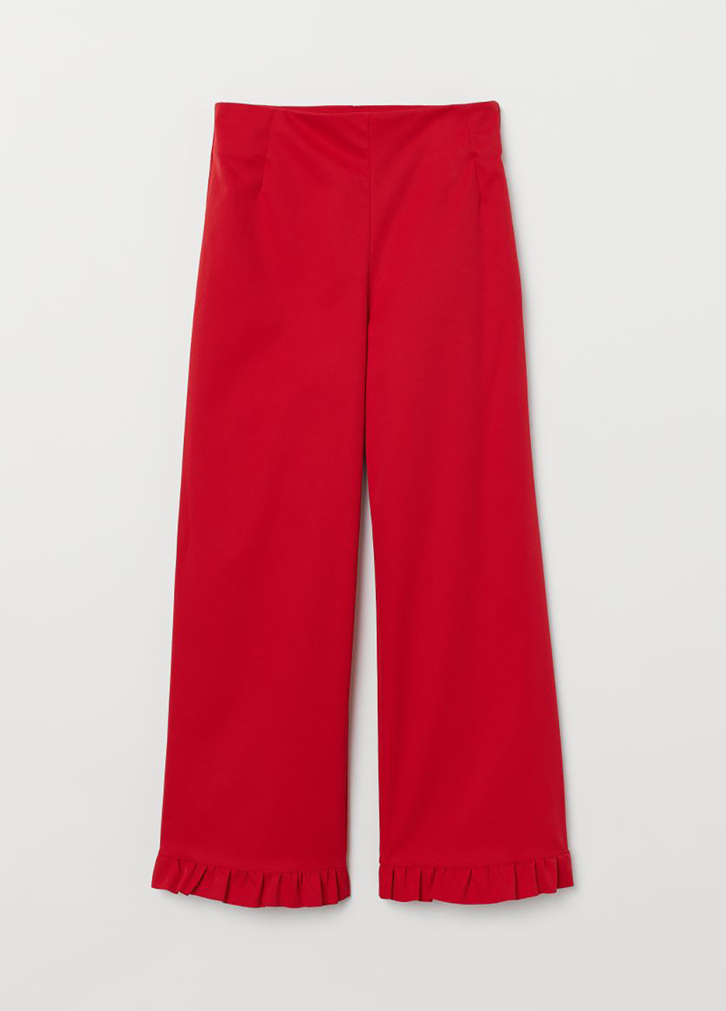 Красные кэжуал демисезонные клеш брюки H&M