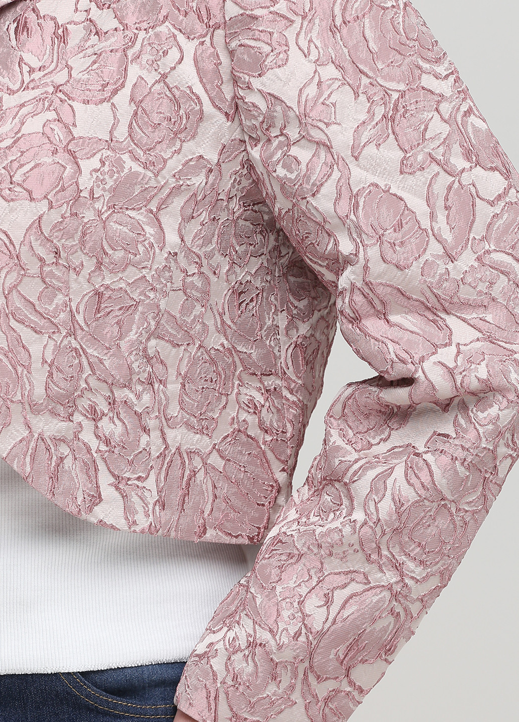 Розовый женский жакет Heine с цветочным узором - демисезонный