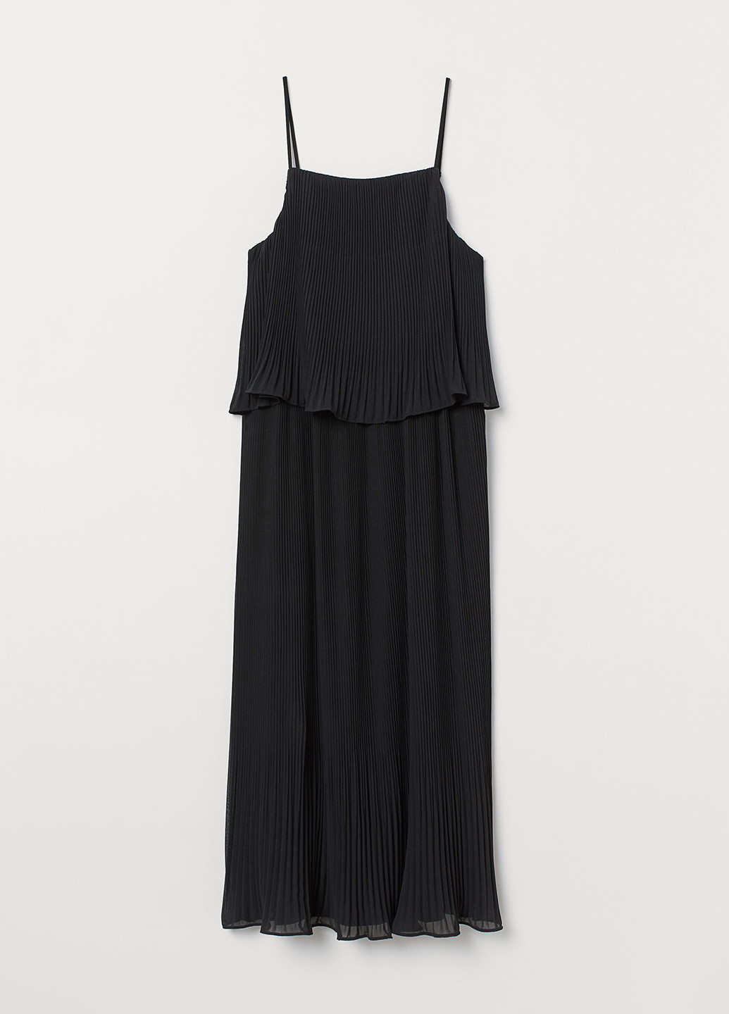 Чорна кежуал плаття, сукня плісована H&M однотонна