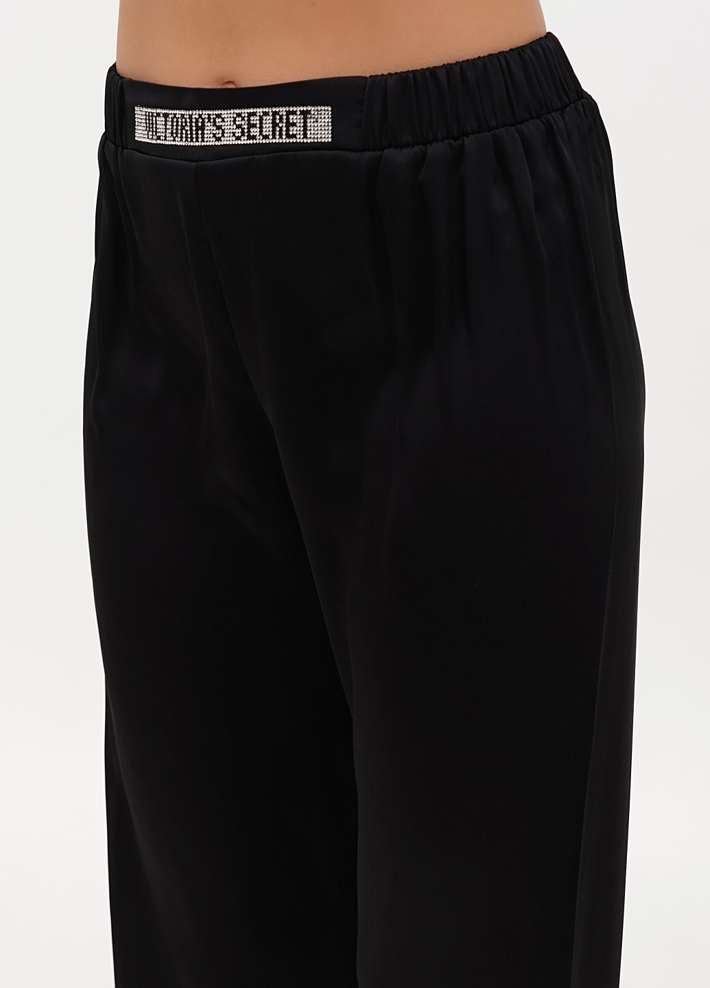 Черная всесезон пижама (рубашка, брюки) рубашка + брюки No Brand